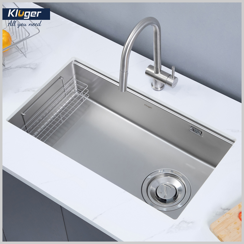 Chậu Rửa Bát Kluger KY8045FS – S80, Bề Mặt LINEN Thế Hệ Mới – Chống Xước Hiệu Quả