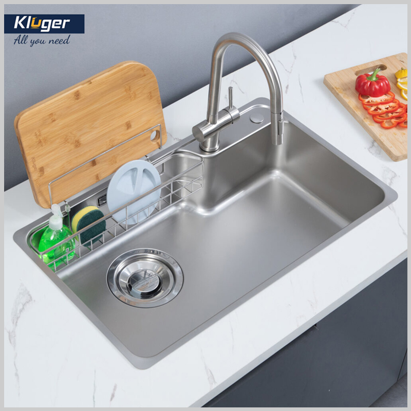 phủ sơn chống thấm ngược giúp khoang tủ luôn khô ráo, sạch sẽ chậu rửa bát Kluger KH8048FS