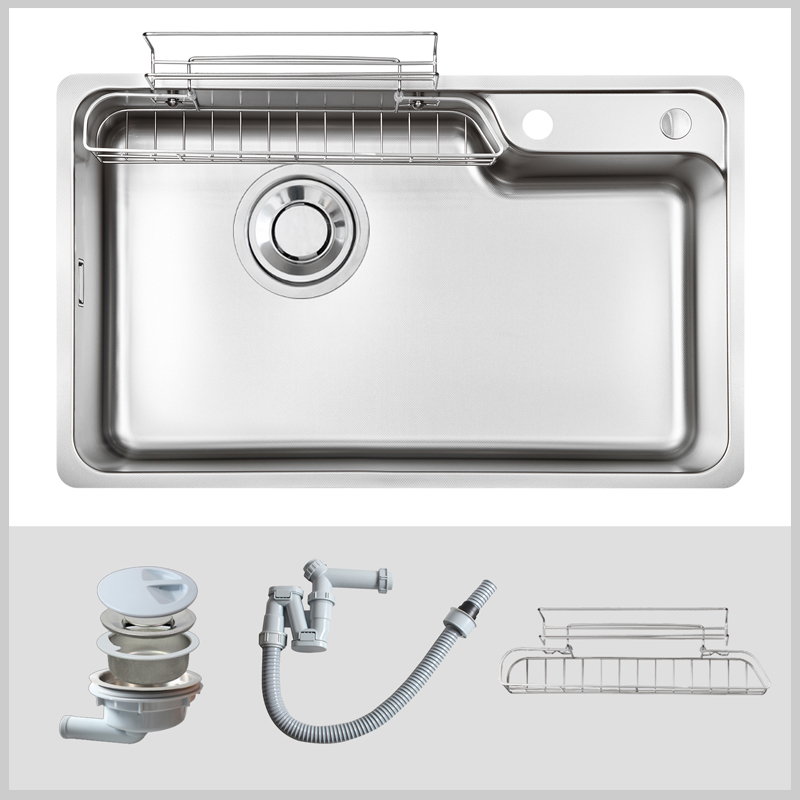 Chậu rửa bát Kluger KH8048FS – S80 inox 304, thiết kế 1 hố, chống xước hiệu quả