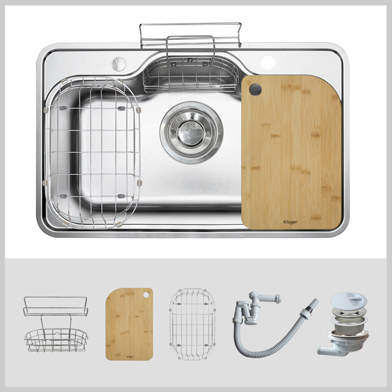 Chậu rửa bát Kluger KT8050SL Plus inox 304, thiết kế âm bàn sang trọng