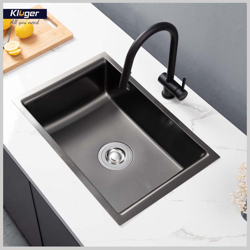 Góc bo mềm mại chậu rửa bát Kluger KU8121B – an toàn, dễ vệ sinh