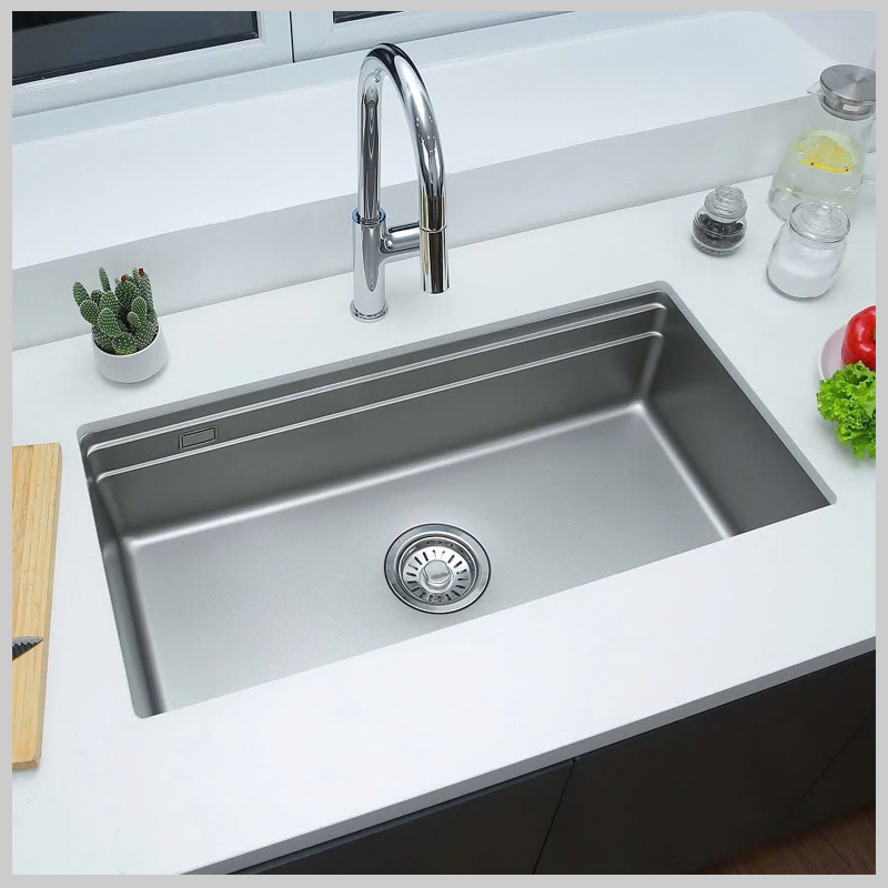 Bề mặt Linen chống xước của chậu rửa bát Kluger KWU8161FS