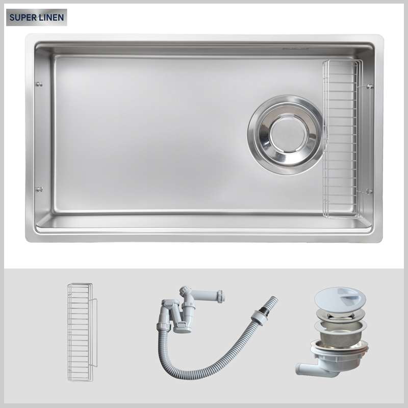 Chậu rửa bát Kluger KY7545SL Basic inox 304 chính hãng – thiết kế vuông gọn, chống xước