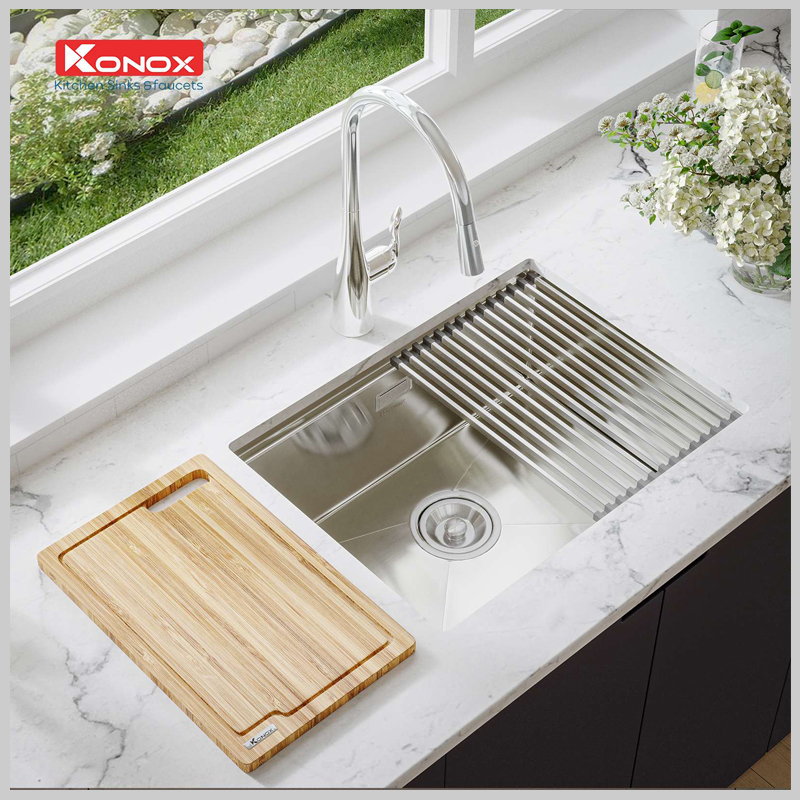 Chậu rửa bát Konox KN6046SU Workstation Sink âm bàn inox 304 cao cấp