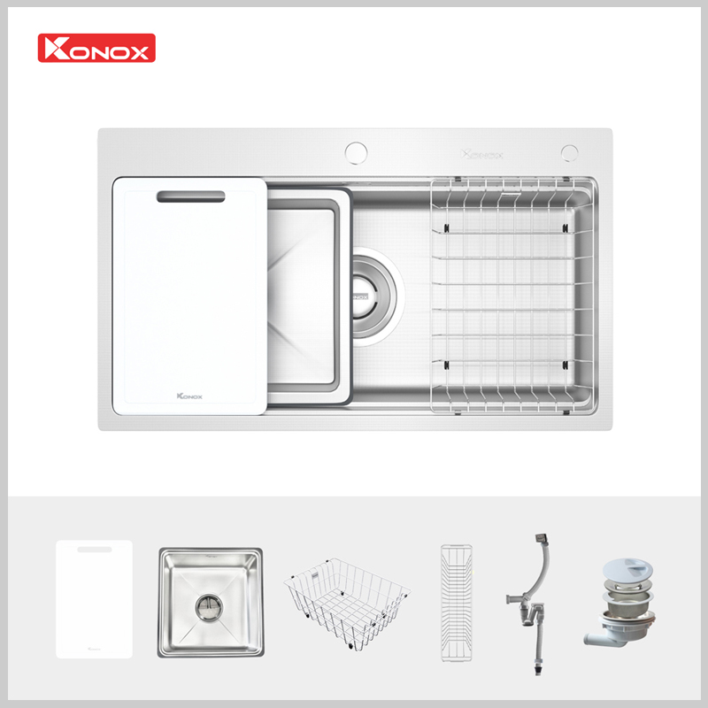 Chậu rửa bát KONOX KN8751TS Dekor inox 304