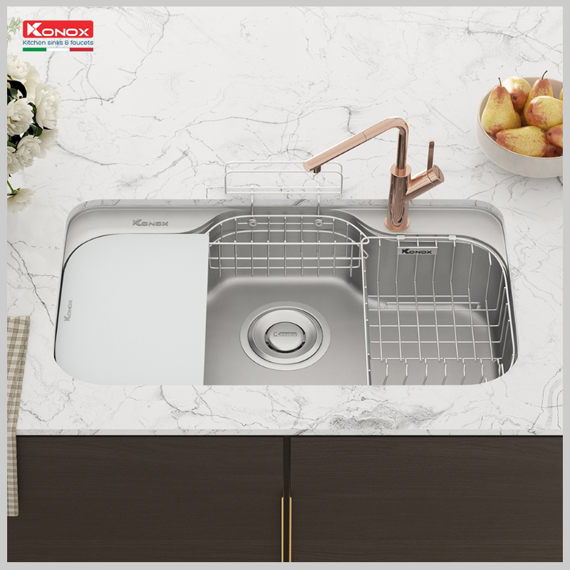 Chậu rửa bát Konox TARI 9051SR inox 304 chống xước phong cách Nhật Bản