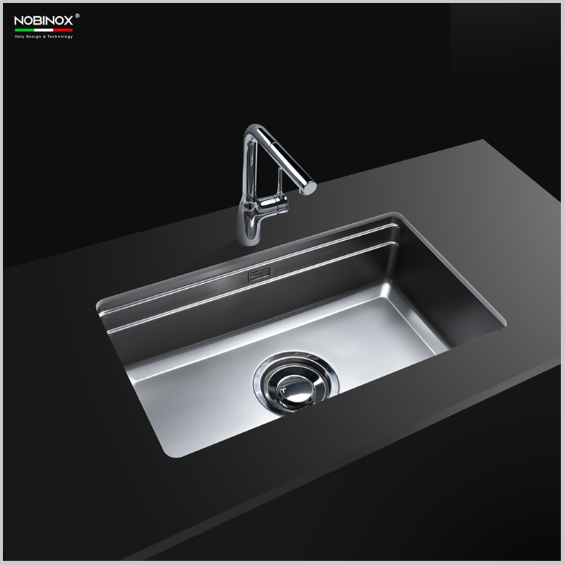 Chậu rửa bát NOBINOX LIRA NJ566D Inox 304 chính hãng