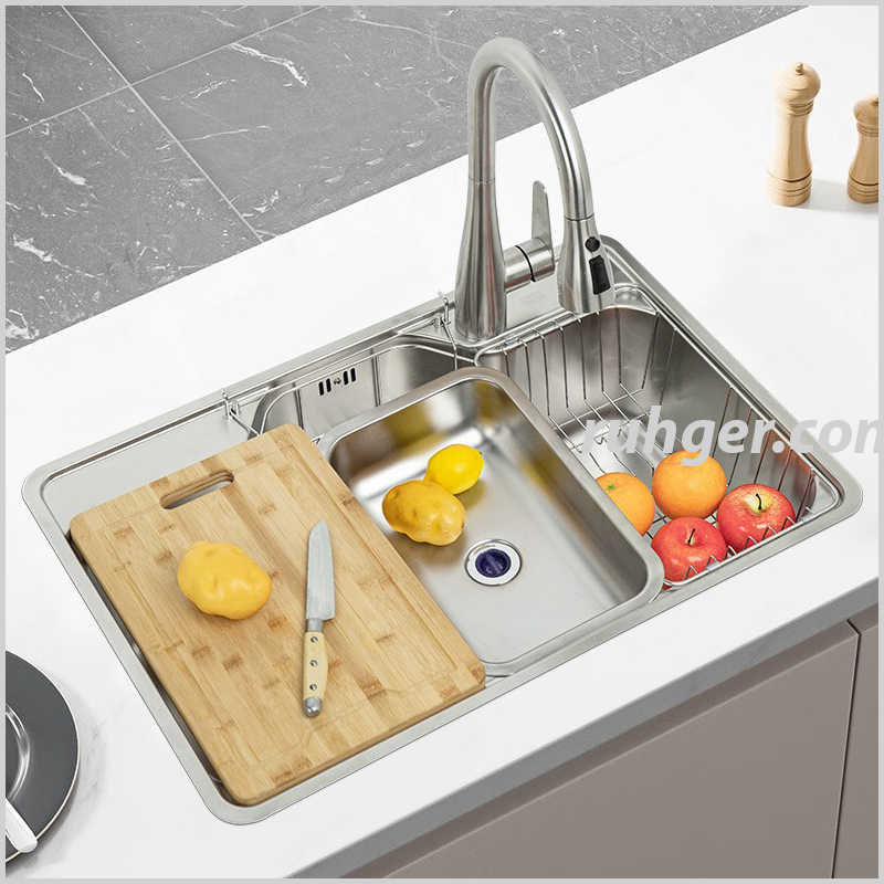 Chậu rửa bát NOBINOX NL725D 1 hố Inox 304 cao cấp, công nghệ Italy