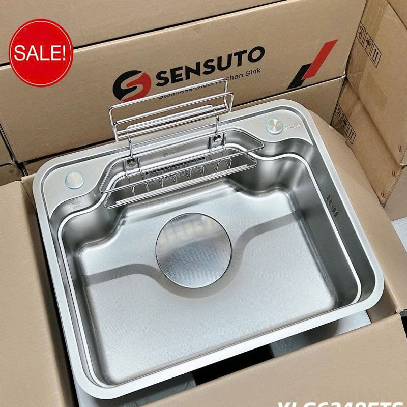 Bề mặt Linen chống xước chậu rửa bát Sensuto XLG6848ETS