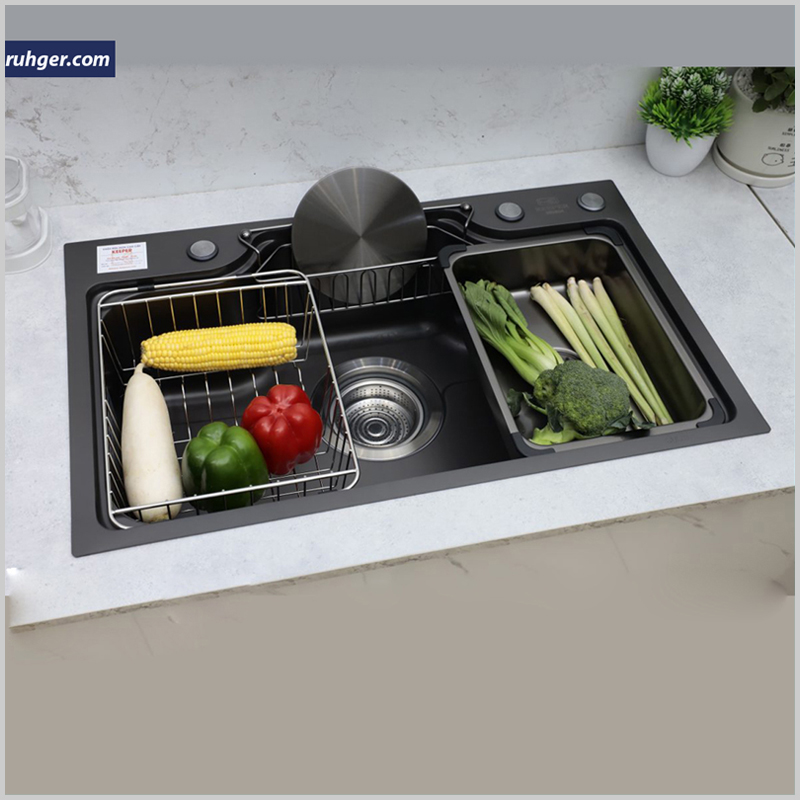 Chậu rửa bát CR 7546BL thiết kế hiện đại, nano chống bám bẩn