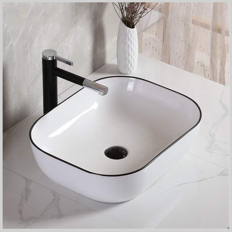 Vòi rửa mặt nóng lạnh màu đen, chất liệu đồng thau cao cấp