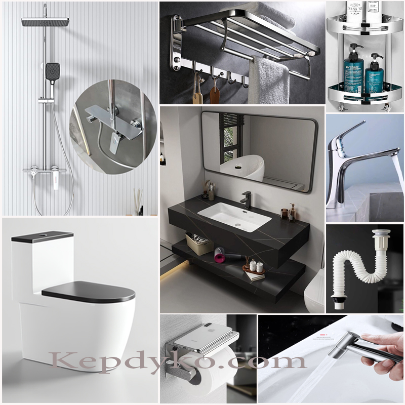 Combo Nhà Tắm KRS83 gồm 9 món thiết bị vệ sinh cao cấp