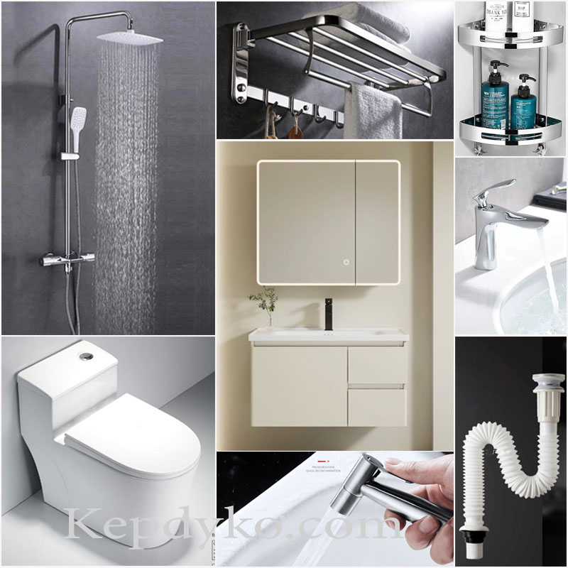 Combo Phòng Tắm KBS29 gồm 10 món thiết bị vệ sinh cao cấp
