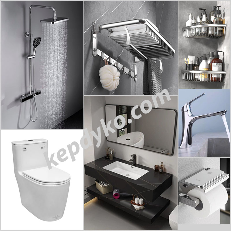 Combo phòng tắm RG30 VIP 8 món cao cấp – thiết kế đồng bộ, sang trọng, đầy đủ tiện nghi