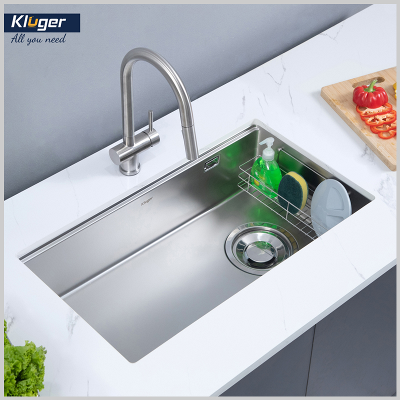 Giỏ đựng đồ inox 304 đa năng – tối ưu không gian sử dụng trong chậu Kluger KY7545SL Basic