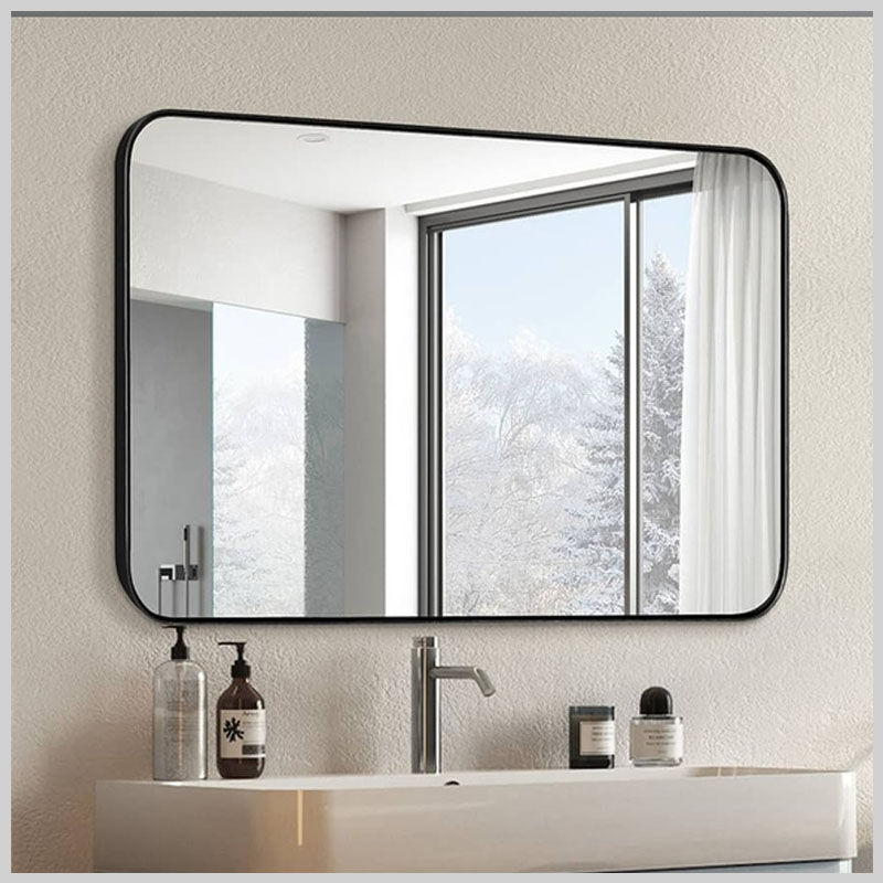 Gương phòng tắm bo viền nhôm cao cấp, chống hơi nước