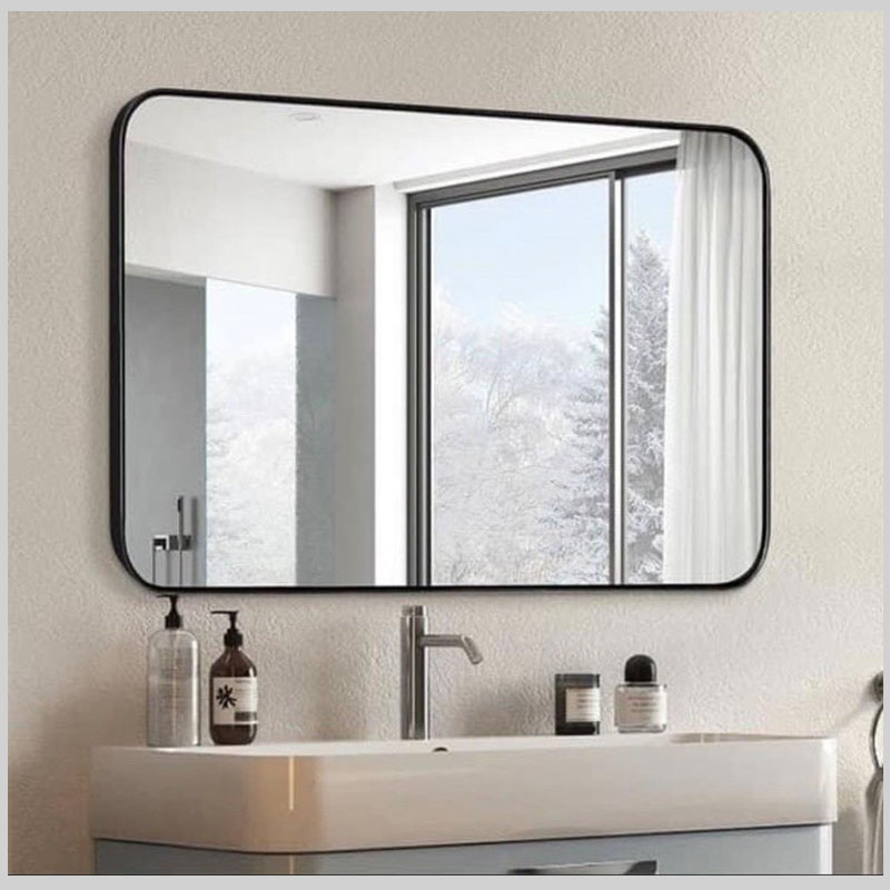 Gương phòng tắm viền đen cao cấp, chống mờ sương