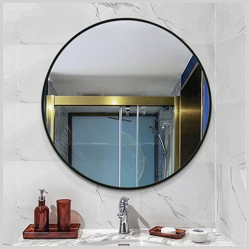 Gương tròn bo viền nhôm cao cấp, chống mờ sương