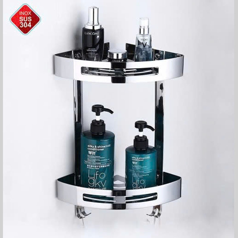 Kệ góc inox 304 treo tường, tiện lợi và gọn gàng