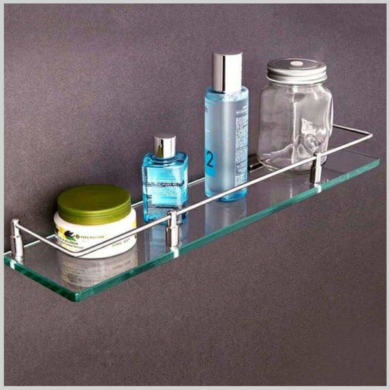 Kệ kính để đồ phòng tắm viền inox chắc chắn