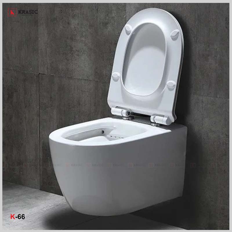 Công nghệ xả xoáy 360 độ bồn cầu treo tường KRASIC K-66