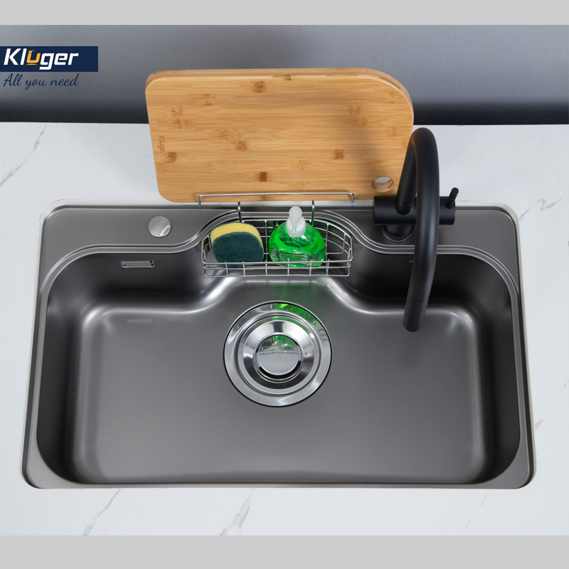 Lòng chậu sâu 210mm với góc bo tròn dễ vệ sinh – Kluger KT8050FB S80 Plus