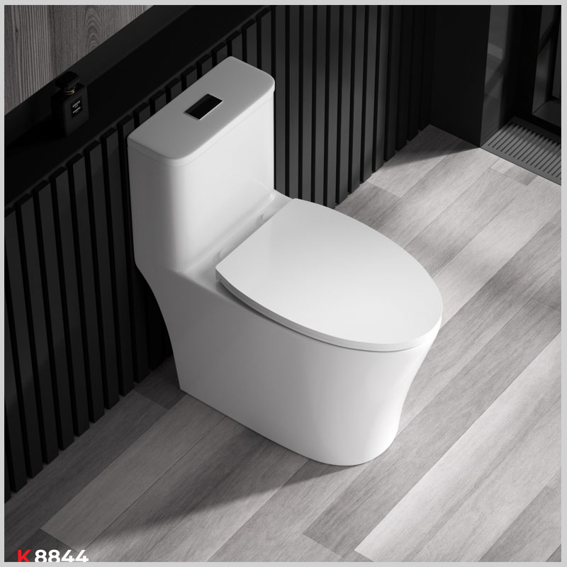 Lớp men Nano tuyết trên bồn cầu KRASIC K-8844 chống bám bẩn hiệu quả