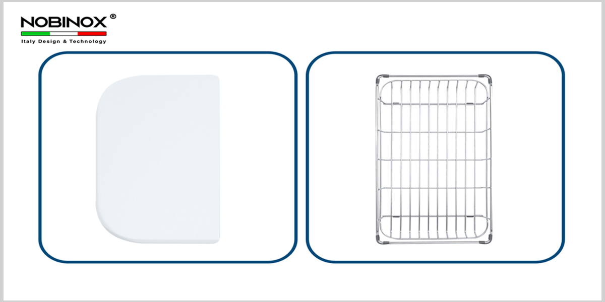 Chậu rửa bát NN995D tặng kèm thớt nhựa và rổ lọc tiện dụng