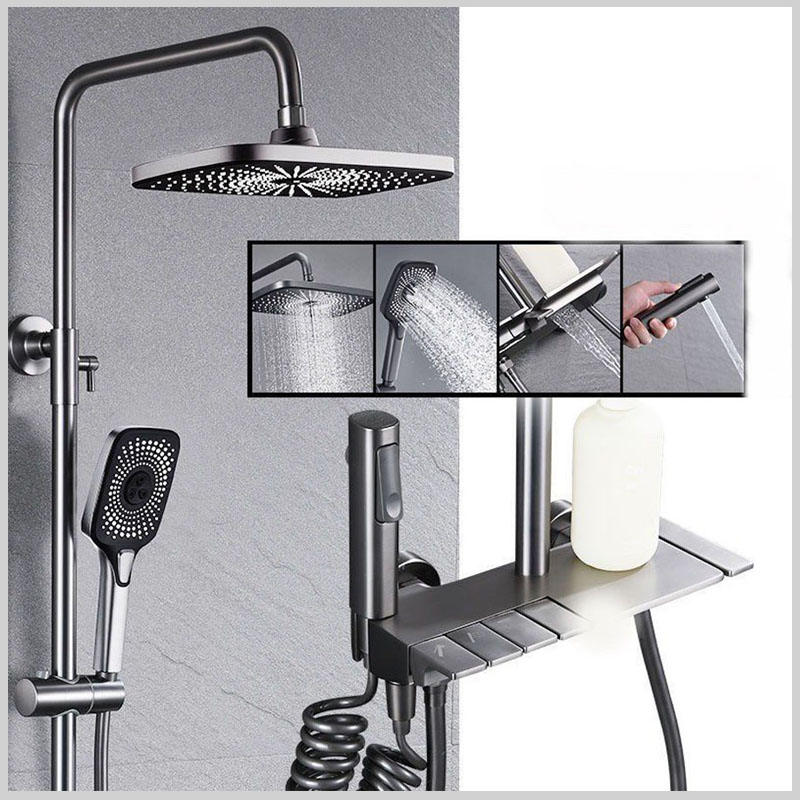 Sen tắm cây đồng mạ xám sang trọng – Combo SKL36