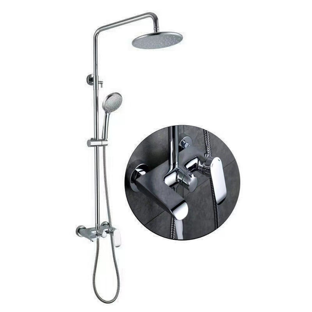 Hệ thống sen cây tắm nóng lạnh bằng đồng mạ Crom sáng bóng bền bỉ