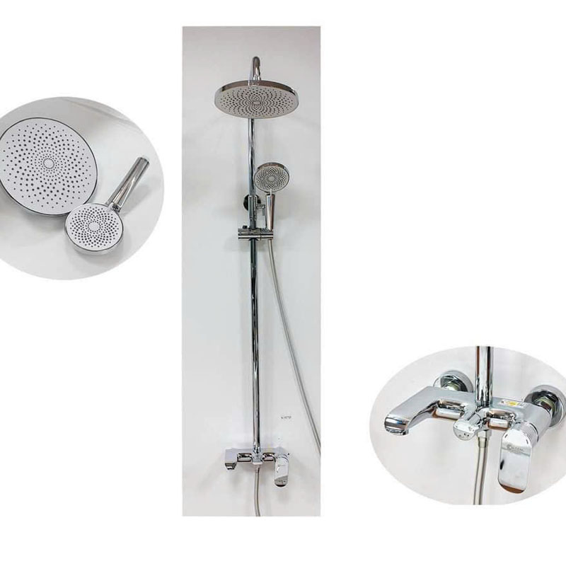 Sen cây tắm nóng lạnh núm vặn thông minh mạ Niken Crom 4 lớp