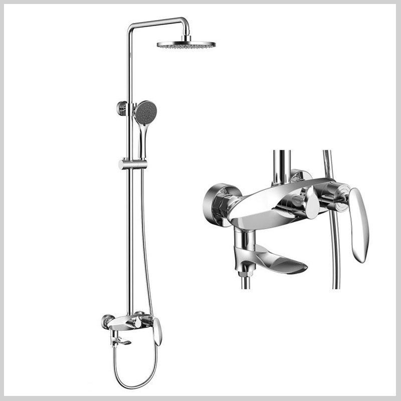 Sen tắm đứng chất liệu đồng mạ crom bền đẹp trong combo CR19