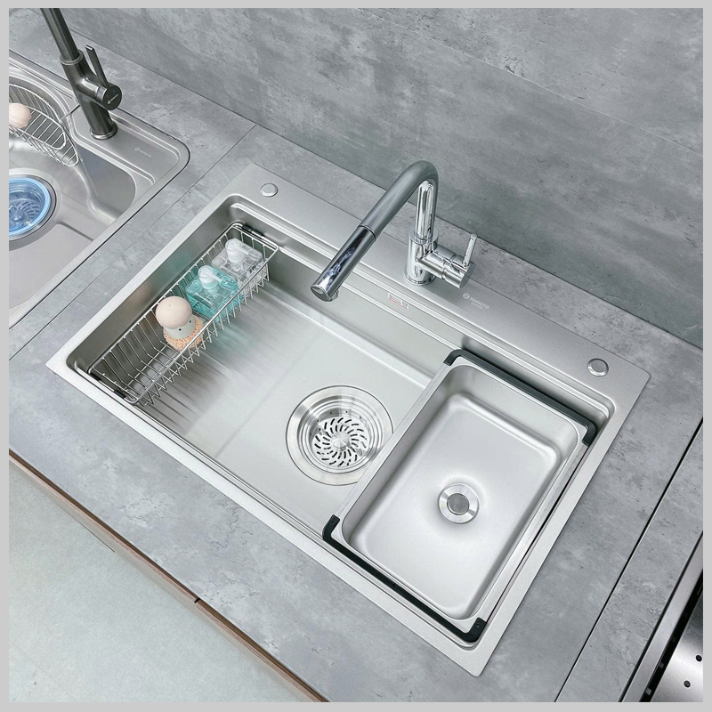 Chậu rửa bát inox 304 SENSUTO S7650TS thiết kế 1 hố rộng rãi