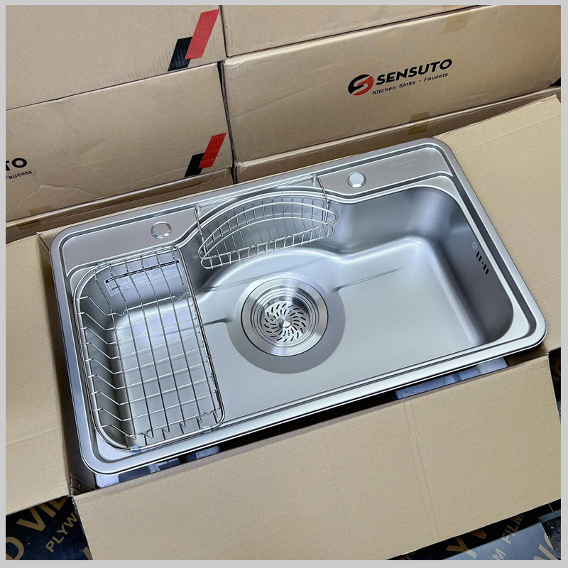 Siphon Slim tiết kiệm không gian, chống mùi bồn rửa bát Sensuto S820KNE