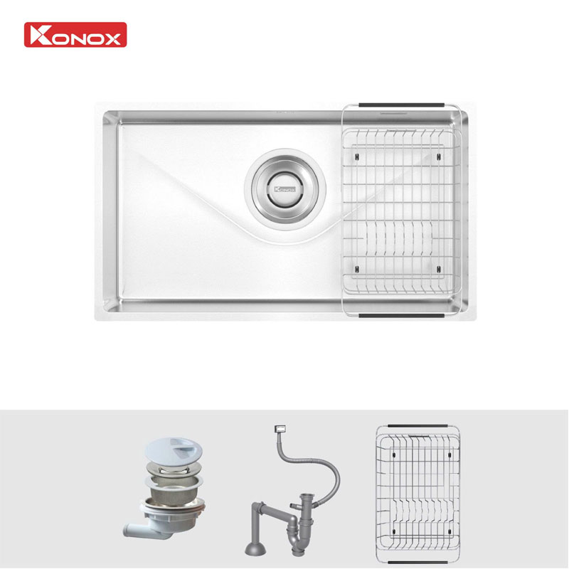 Bề mặt mịn sáng bóng chậu Tari 800SM – chống bám, dễ vệ sinh, phủ mạ Crom