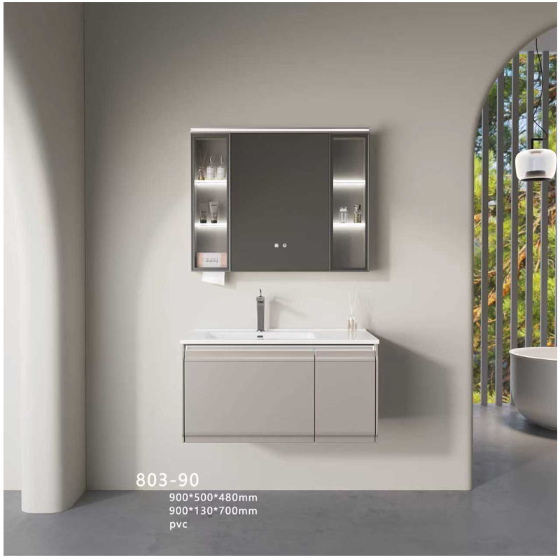 Tủ chậu lavabo 803 làm từ nhựa PVC cao cấp chống nước tuyệt đối