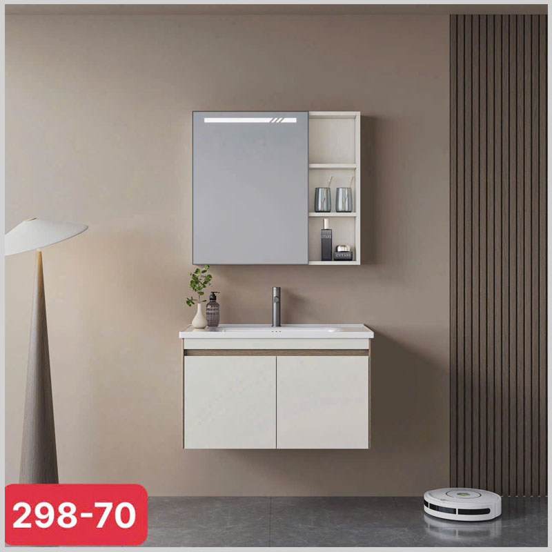 Tủ chậu rửa mặt inox cao cấp – Gương LED cảm ứng sang trọng