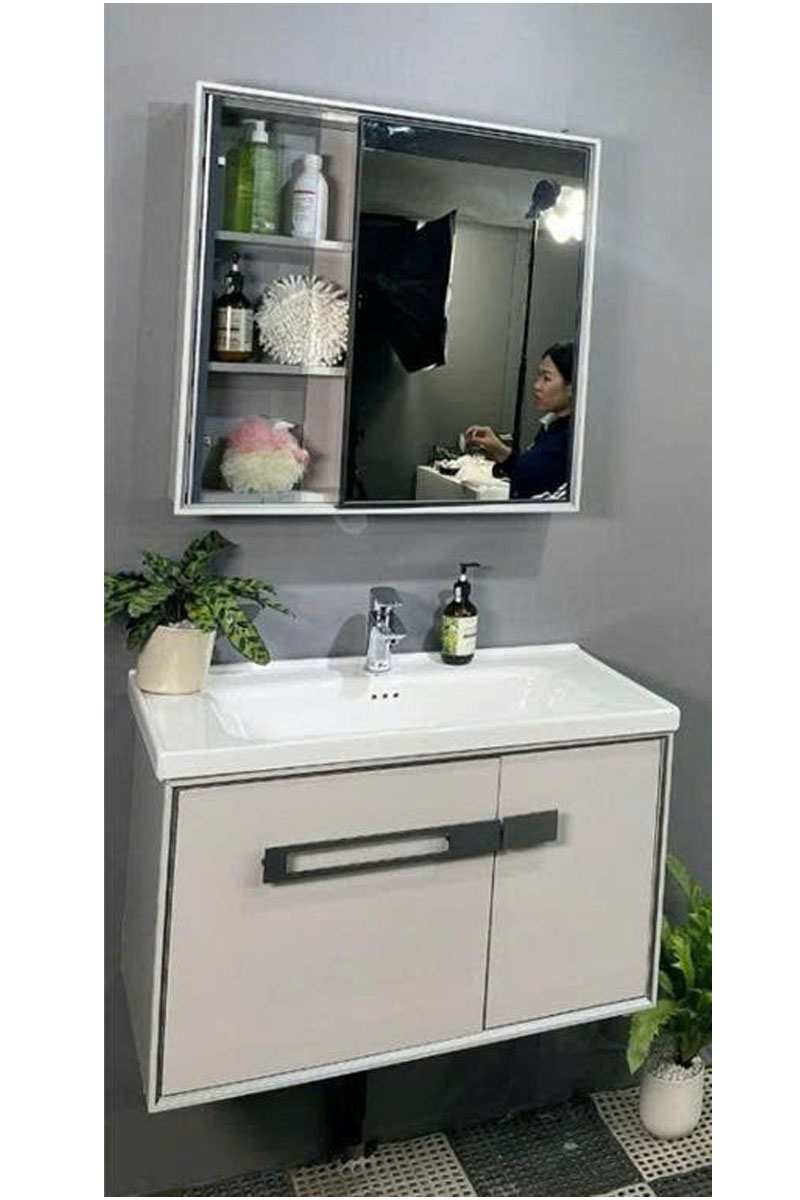 Tủ Chậu Rửa Mặt Inox TD89 Chống Gỉ, Mặt Sứ Nano