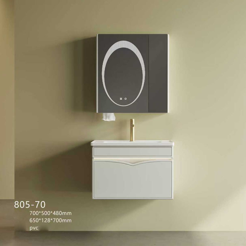 Tủ chậu lavabo 805 PVC lắp đặt cho phòng tắm nhà phố