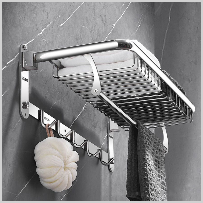 Vắt khăn inox 304 dạng giàn – tiện lợi, chắc chắn, phù hợp mọi không gian phòng tắm