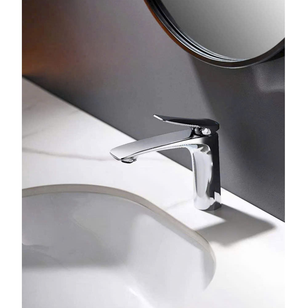 Vòi chậu Lavabo nóng lạnh thân đồng mạ Crom thiết kế phím đàn sang trọng