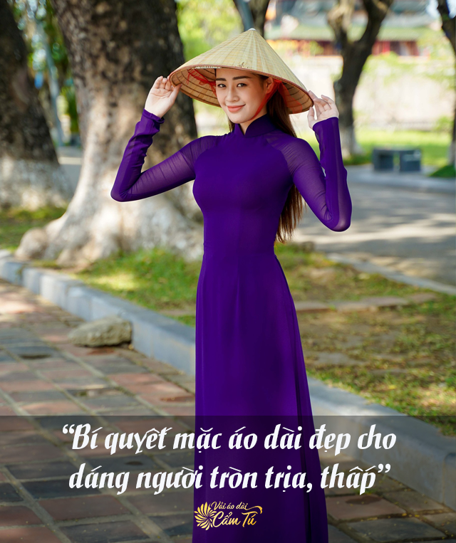 Bí quyết mặc áo dài cho dáng người tròn trịa, thấp với Vải Áo Dài Cẩm Tú