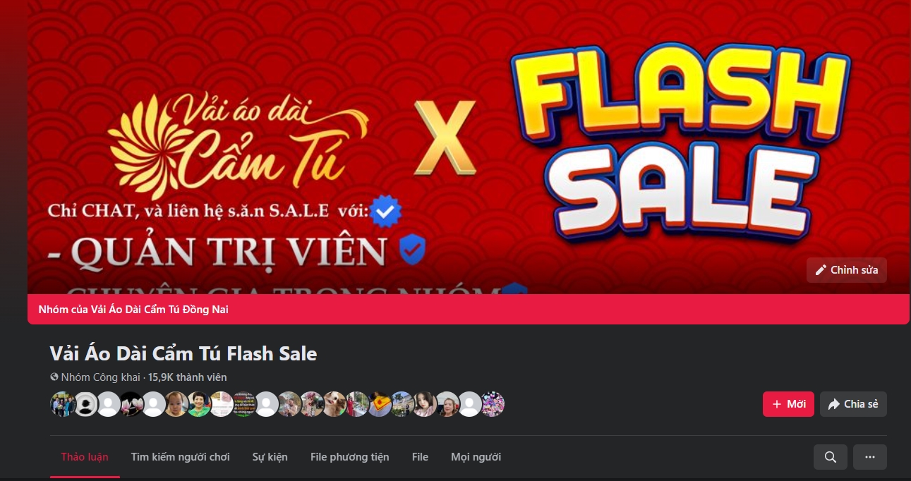 Nhóm Vải áo dài Cẩm Tú Flash sale