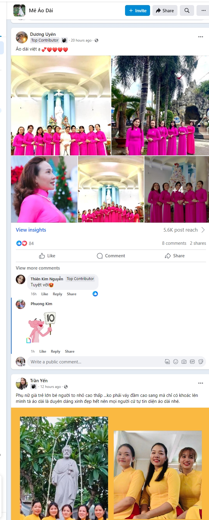 Các bài đăng nổi bật trên nhóm Mê áo dài