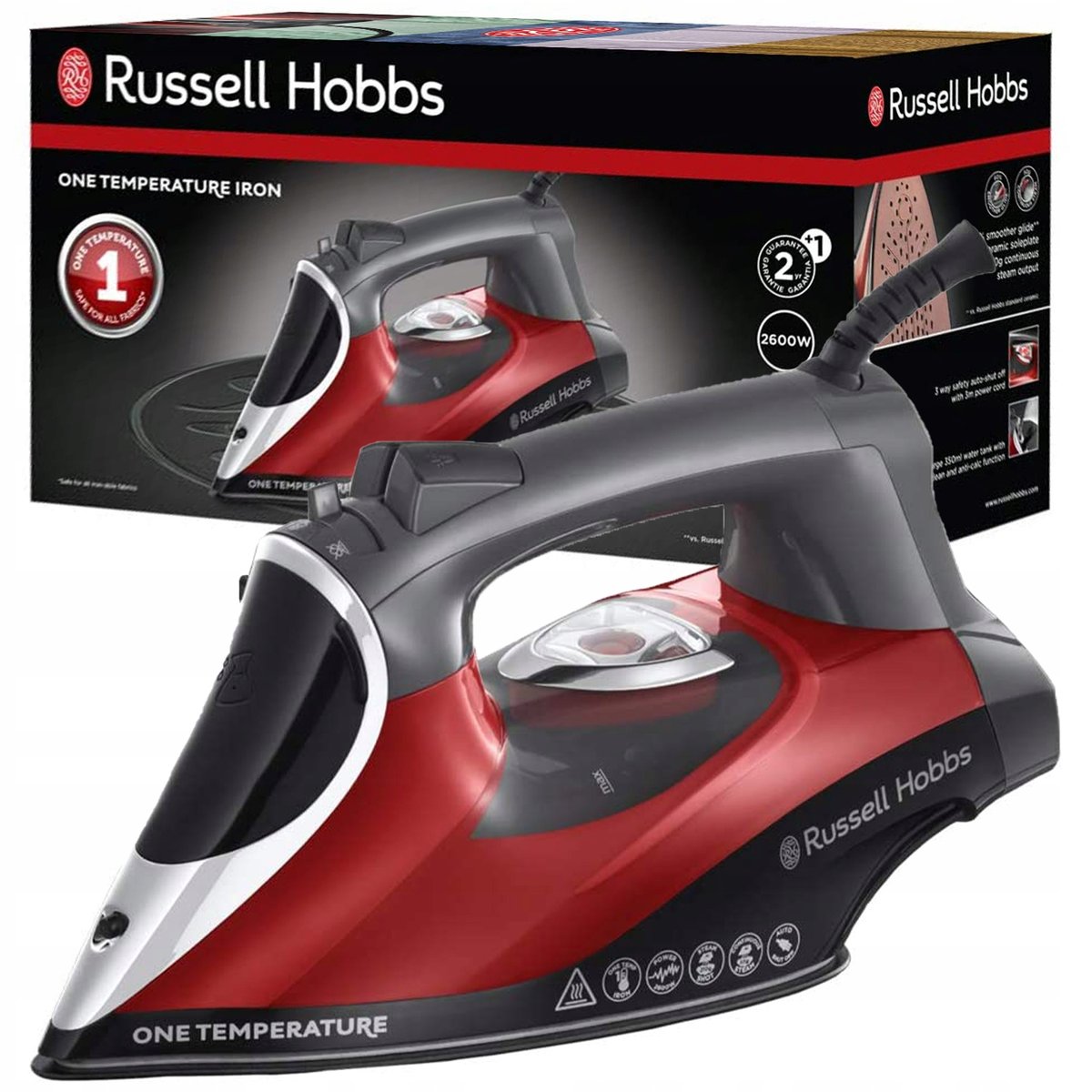 Bàn là hơi nước Russell Hobbs One Temperature 25090-56, Công suất 2600W – Nhập Khẩu Đức & EU
