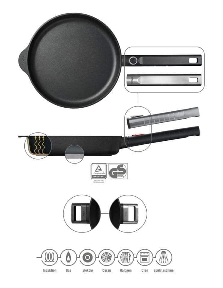 Chảo Woll Diamond XR Logic Fry Pans 20, 24, 28cm