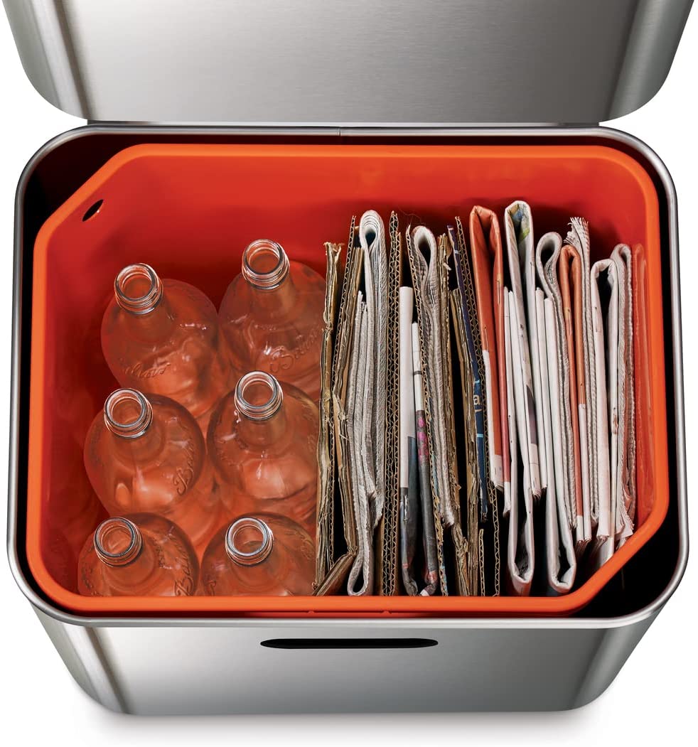 Thùng rác 2 ngăn Joseph Joseph 30060 TotemCompact 60L - Stainless Steel