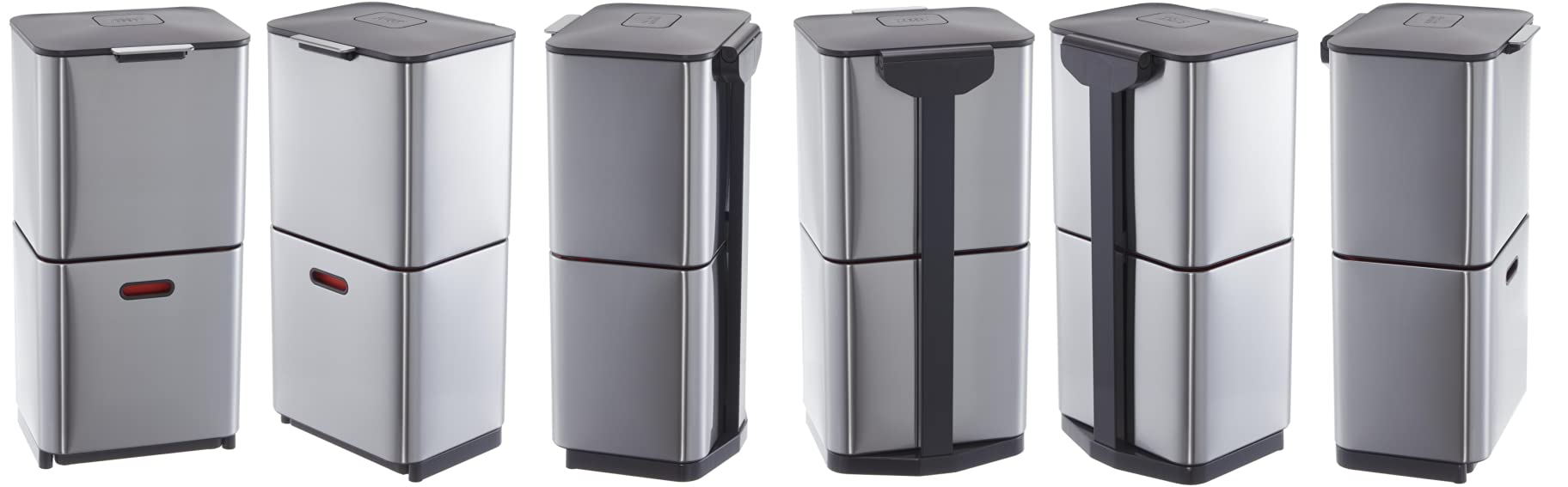 Thùng rác 2 ngăn Joseph Joseph 30060 TotemCompact 60L - Stainless Steel