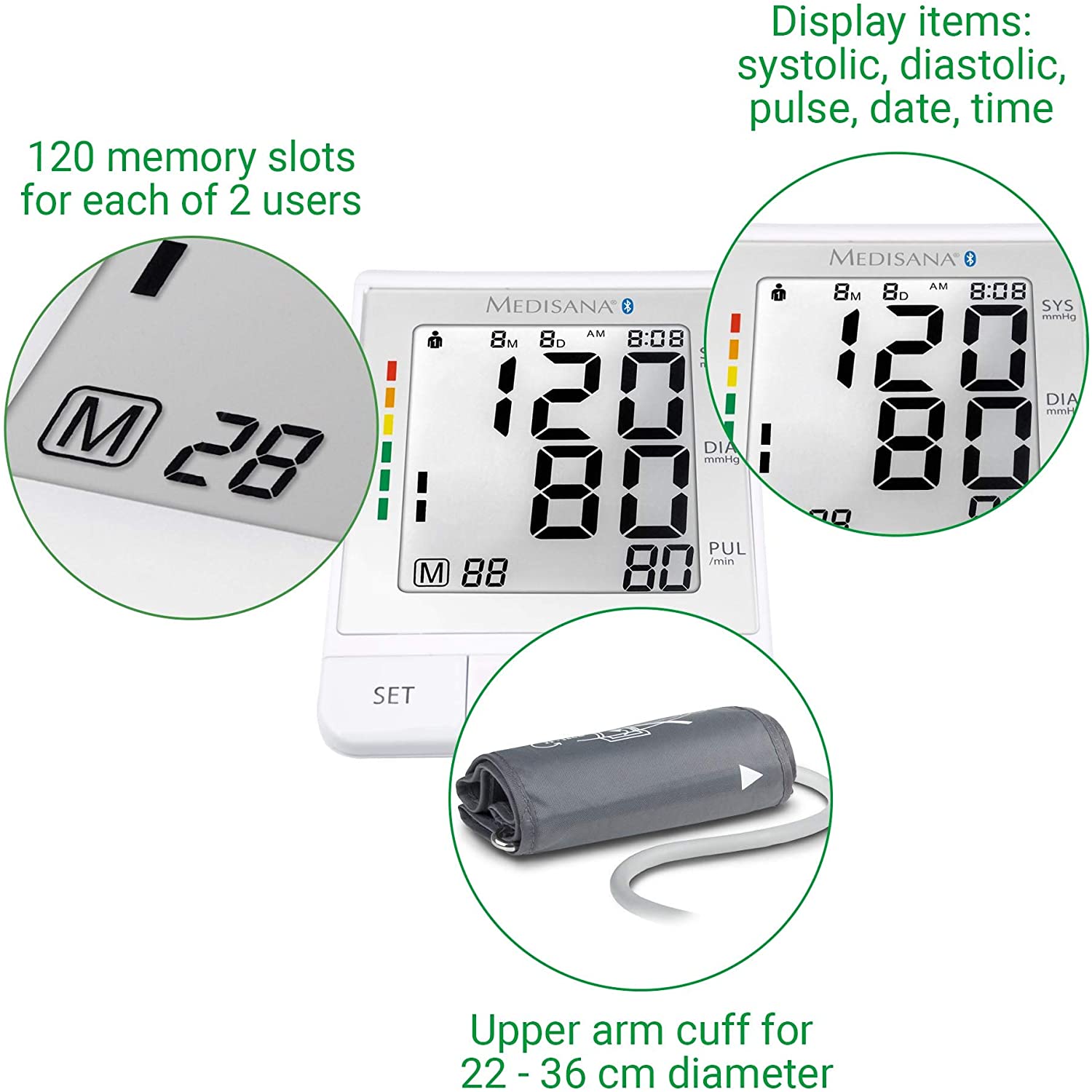 MÁY ĐO HUYẾT ÁP BẮP TAY MEDISANA BU 530