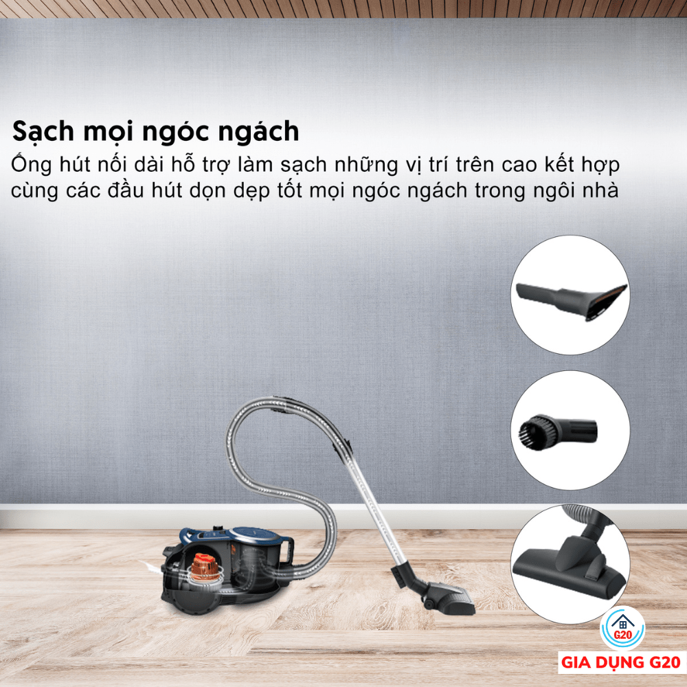 Máy hút bụi sử dụng hộp chứa Bosch Serie 6 - BGS412000